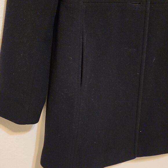 AK Anne Klein black wool peacoat- size small - Picture 3 of 13